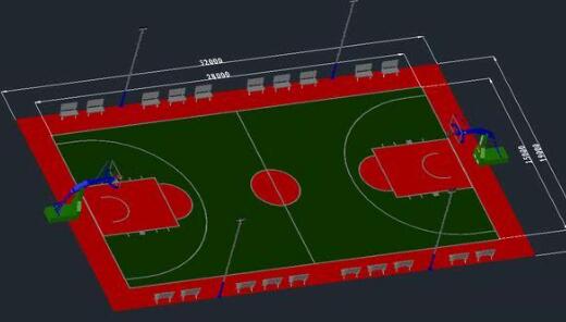 籃球場畫線標(biāo)準(zhǔn)及籃球場標(biāo)準(zhǔn)效果圖！襄陽球場地坪劃線施工廠家整理